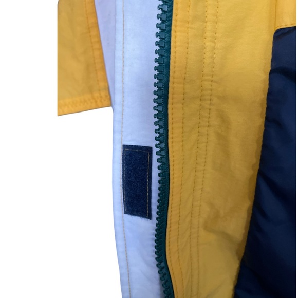 Vintage L.L. Bean‎ Sailing Windbreaker Jacket 1990s Yellow Green Nautical - Picture 7 of 15